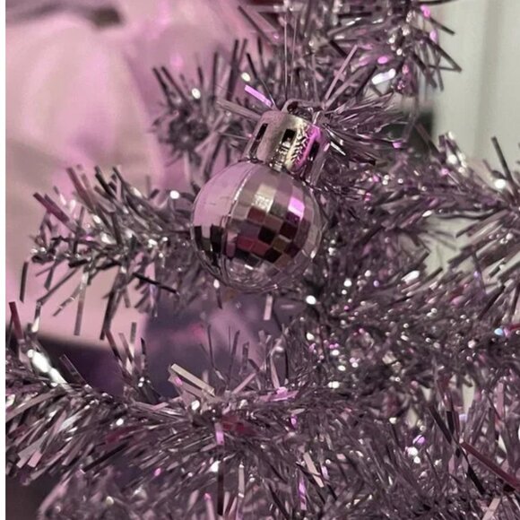 Mini Silver Table Top 16 Inch Christmas Tree - Includes Ornaments - Picture 2 of 4